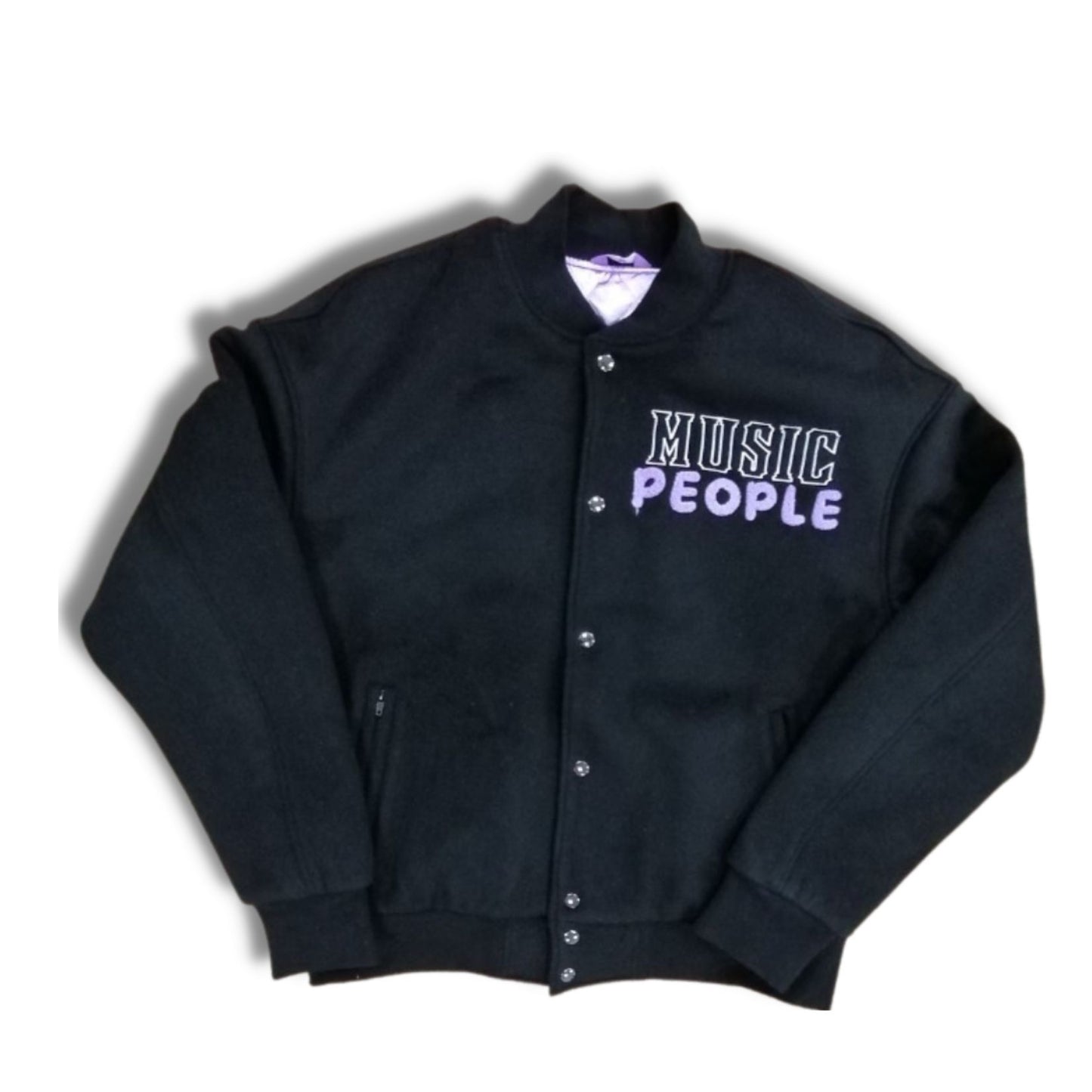 MUSIC PEOPLE Letterman Jacket [black]