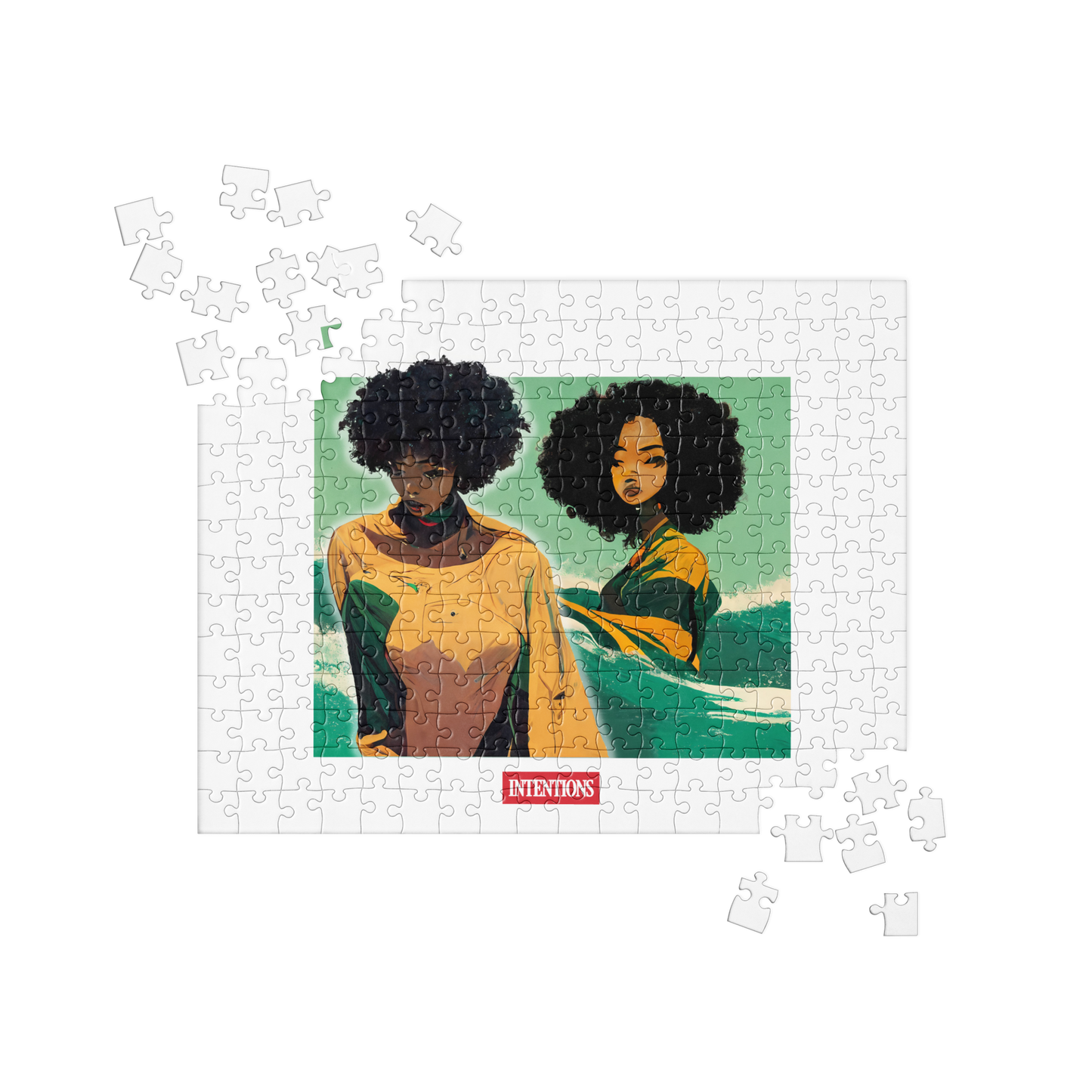 BLACK GIRLS SURF Jigsaw Puzzle