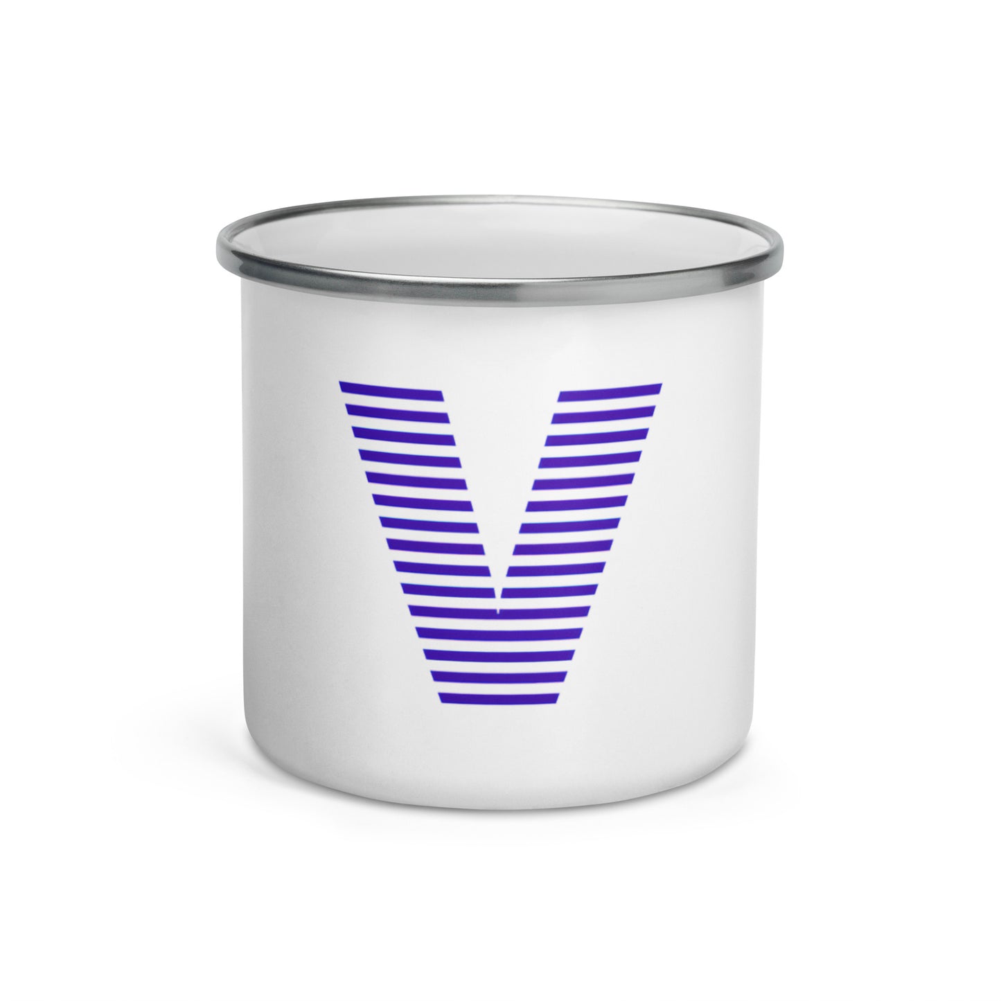 V Logo Enamel Mug